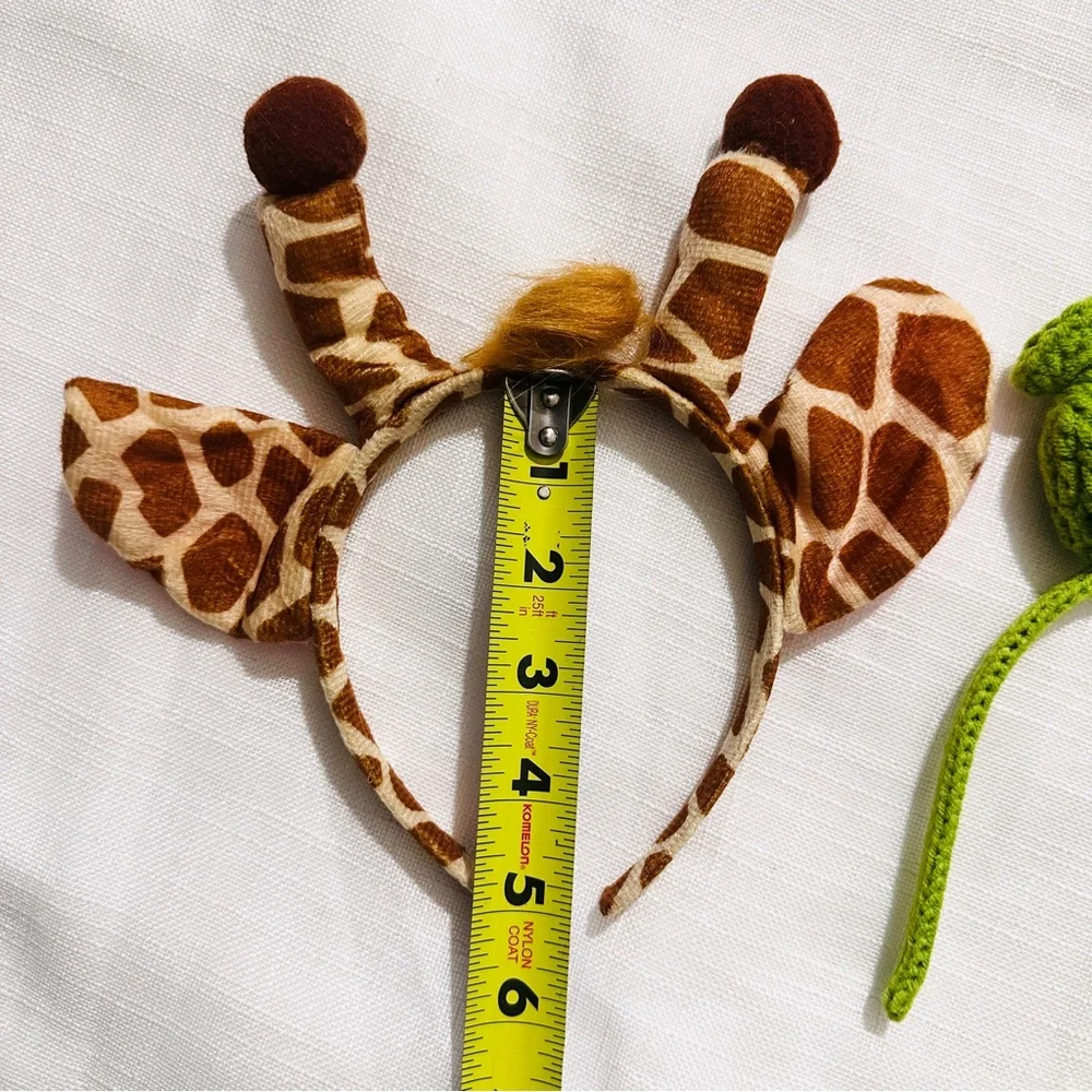 NEW giraffe ears headband & green crochet headband Halloween costume cosplay